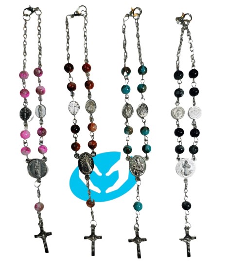 Decenario/pulsera vidrio color