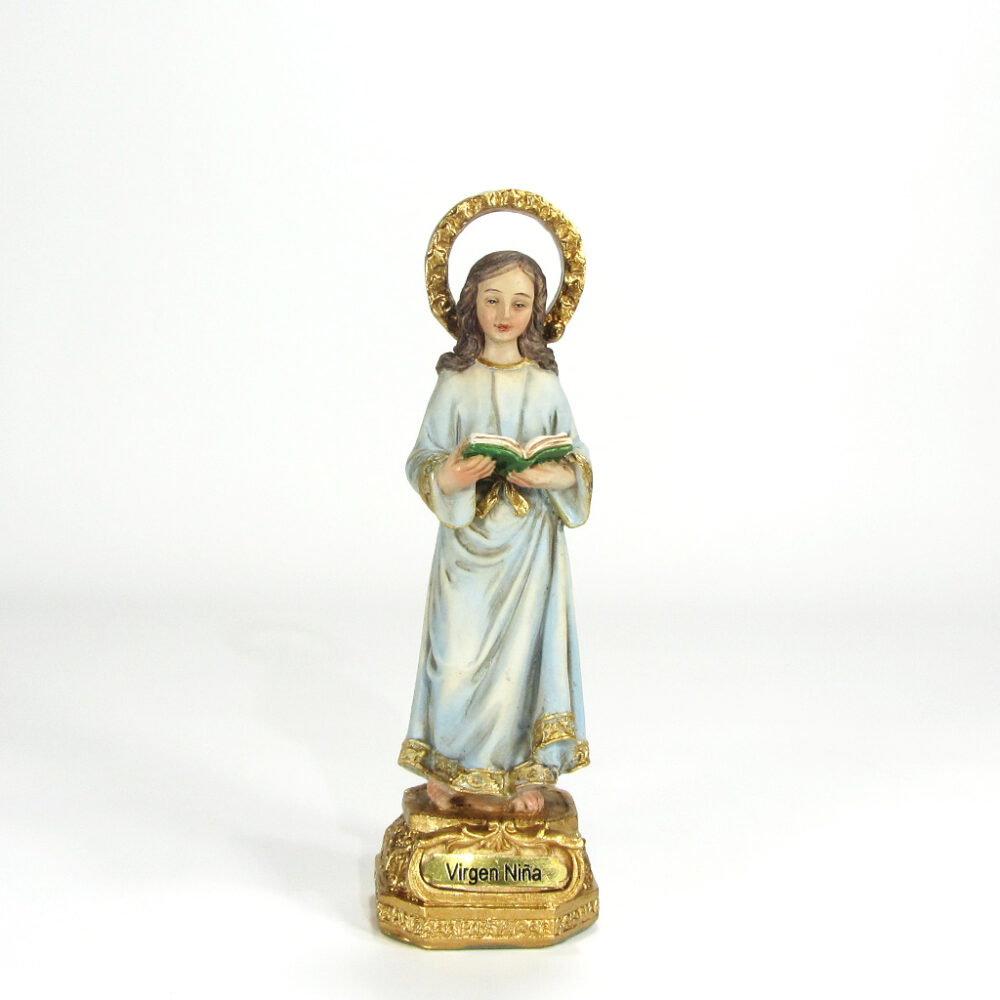 Imagen Virgen Niña poliresina 13cm