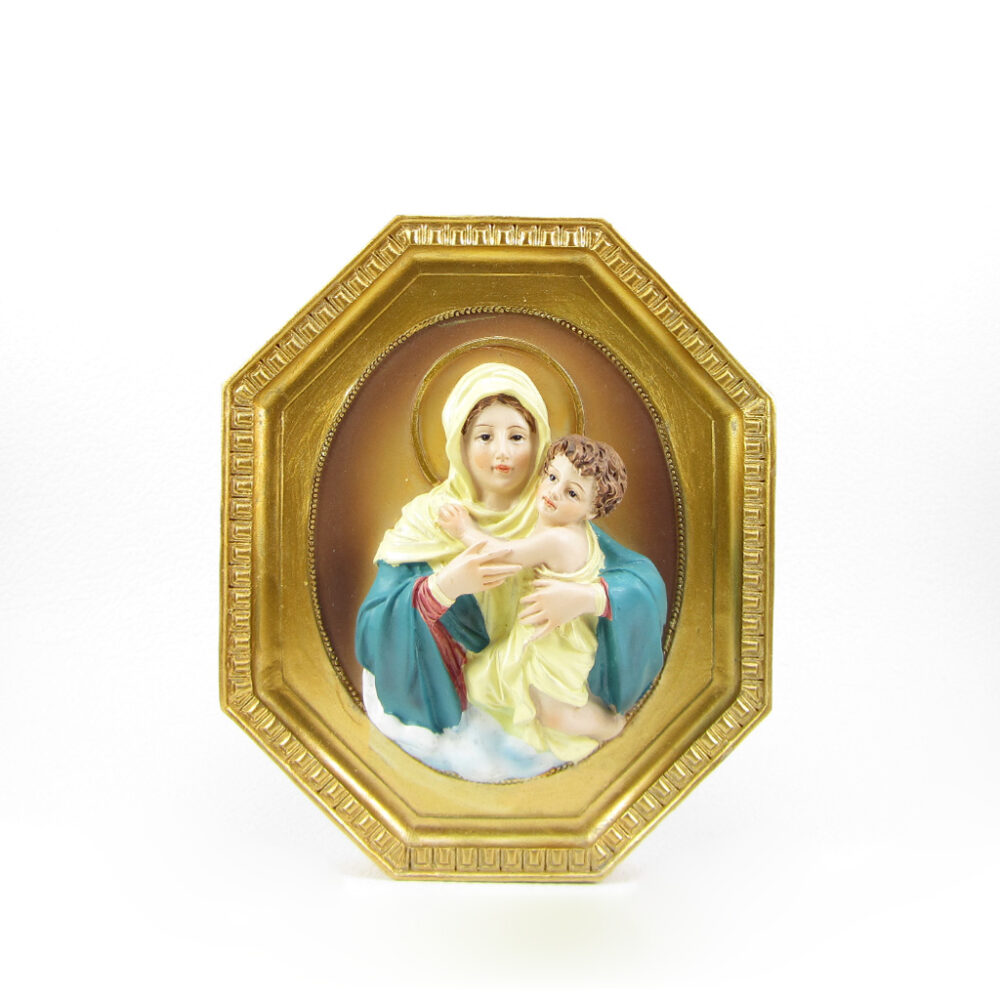Placa / Cuadro Schoenstatt poliresina 13,5 x 11cm