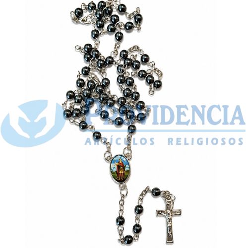 Rosario hematite 4mm San Expedito