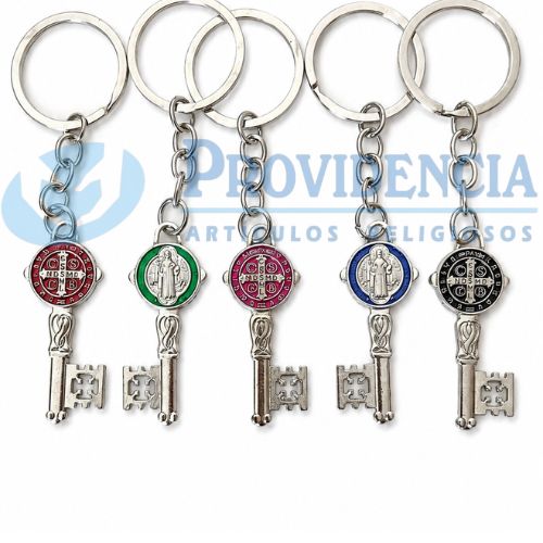 Llavero llave San Benito (varios colores)