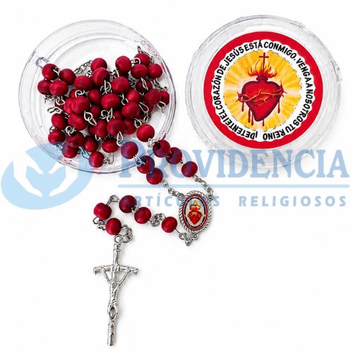 Rosario madera perfumada con caja Detente