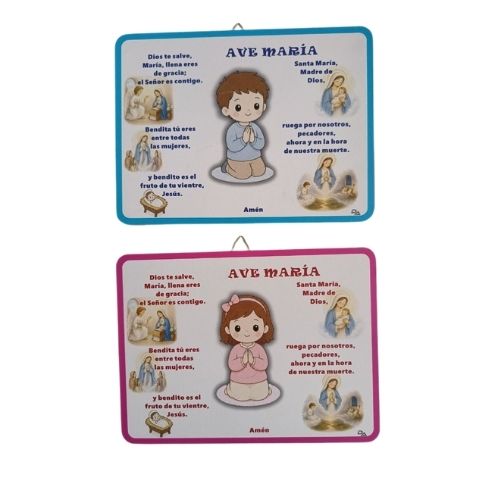 Cuadro infantil Ave María para colgar