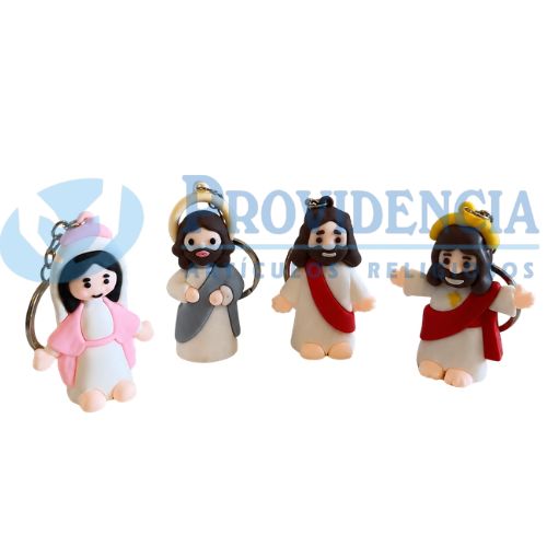 Llavero de silicona Jesús / Virgen María